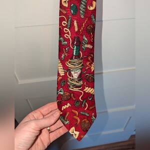Tabasco themed tie. Tabasco hot sauce themed neck tie.